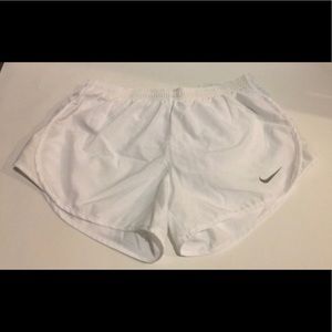 White Nike Tempo Running Shorts
